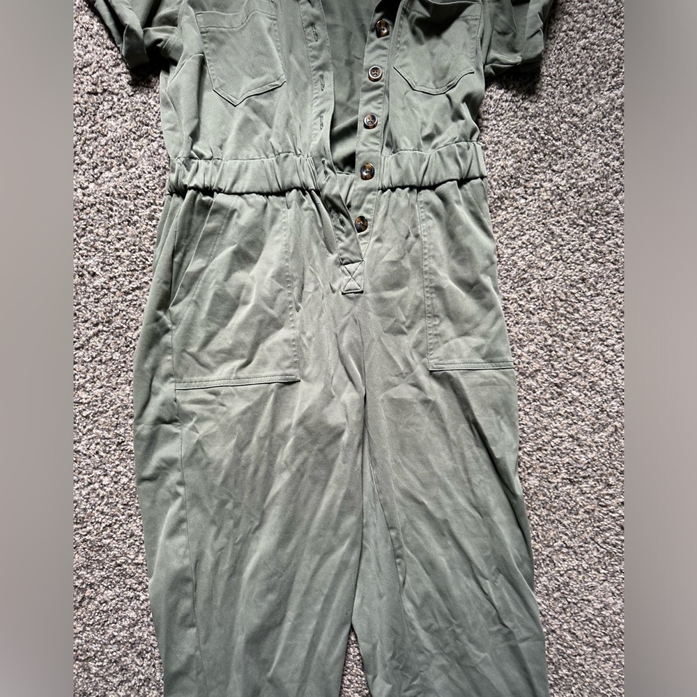 Mono B Army Green Jumpsuit size Medium - Picture 6 of 11
